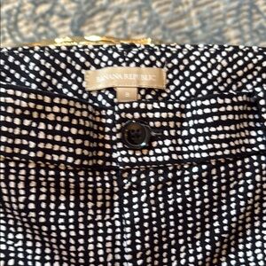Banana Republic Black and White Patterned Skirt